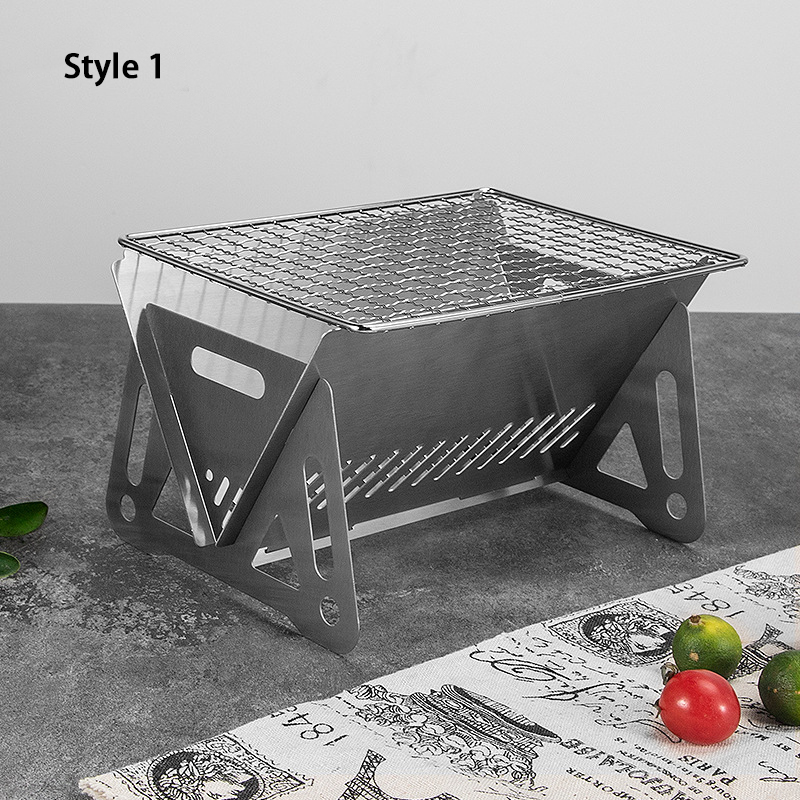 Stainless steel barbecue grill outdoor grill portable detachable small tool household barbecue grill charcoal stove
